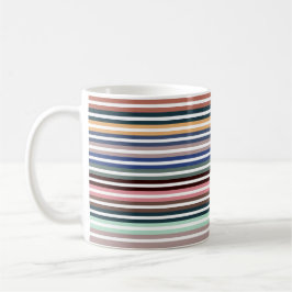 Caneca De Café Stripes Coloridas