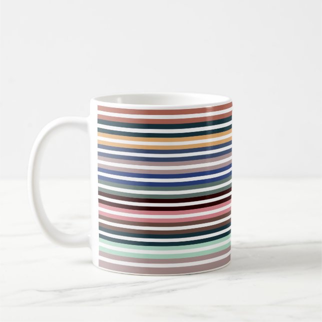 Caneca De Café Stripes Coloridas (Esquerda)