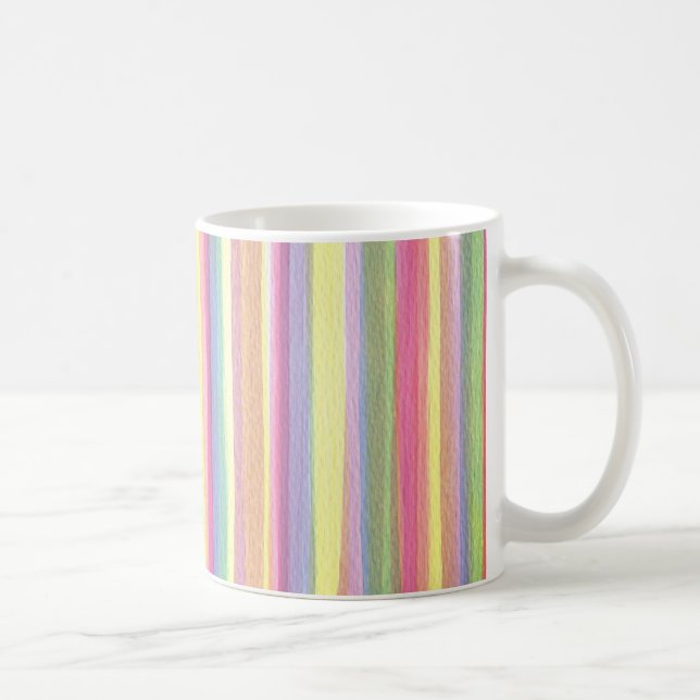 Caneca De Café Stripes de Aquarela (Direita)