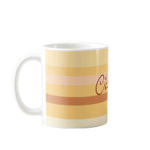 Stripes de bege de Na moda de Nome Personalizado