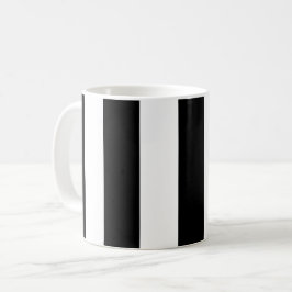Caneca De Café Stripes Negras e Brancas, Padrões Strike, Linhas