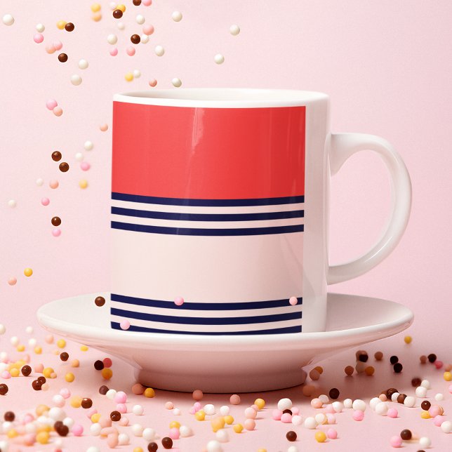 Caneca De Café Stripes Vermelhas e Pretas (Mugs and cups)