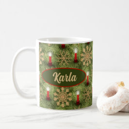 Caneca De Café Strohsterne and Candles