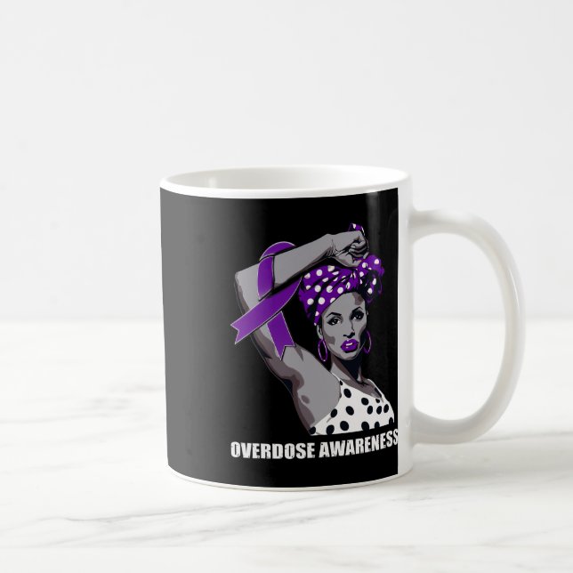Caneca De Café Strong Afro Mom Overdose Awareness  (Direita)
