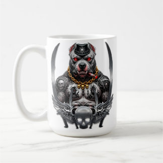 Caneca De Café Strong and brave pit bull