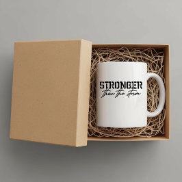 Caneca De Café Stronger than the storm, faith inspired 