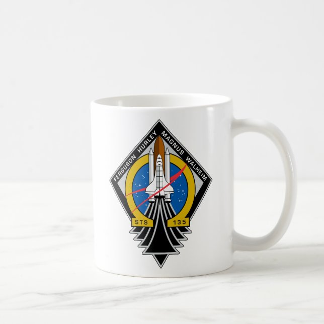 Caneca De Café STS 135 voo final Atlantis (Direita)