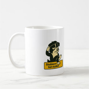 Caneca De Café "Stubborn but Na moda" Mug - Engraçado Borda Colli