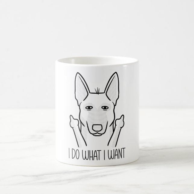 Caneca De Café Stubborn Malinois Dog Belgian Shepherd Dog (Centro)