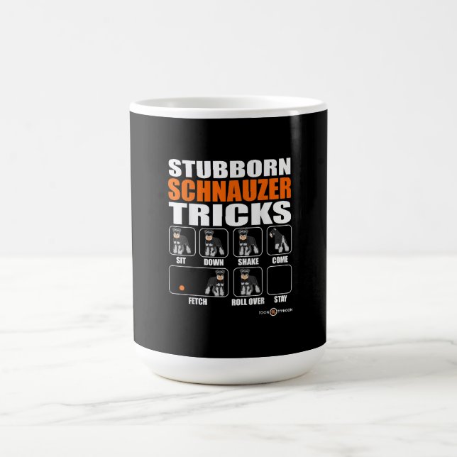 Caneca De Café Stubborn Schnauzer truks Funny Schnauzer Gift (Centro)