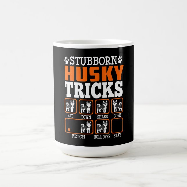 Caneca De Café Stubborn Siberian Husky Traz Presente Engraçado (Centro)