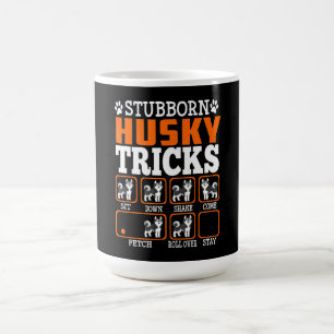 Caneca De Café Stubborn Siberian Husky Traz Presente Engraçado