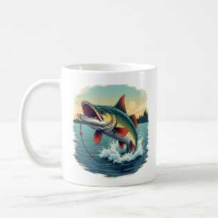Caneca De Café Sturgeon Fish Jump Graphic Coffee Mug