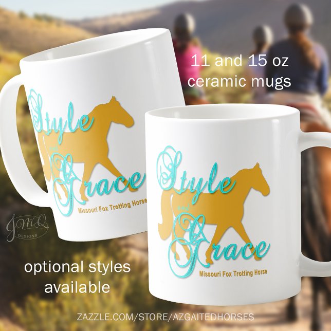 Caneca De Café Style e Grace Missouri Fox Trotting Horse (Style and Grace Missouri Fox Trotting Horse Coffee Mug)