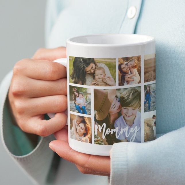 Caneca De Café Stylish Mommy 15 Photo Collage (Criador carregado)