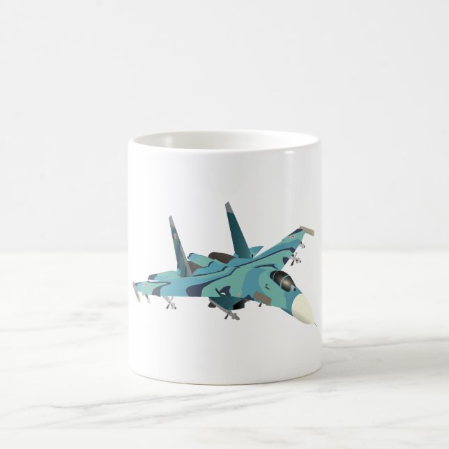 Caneca De Café Su-27 Jet Fighter Russo (Centro)