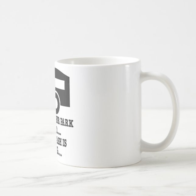 Caneca De Café Sua chamada do parque de caravanas seu lixo falta (Direita)