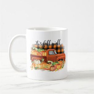 Caneca De Café Sua Cotação de Fall Yall   Caminhão-Vintage com
