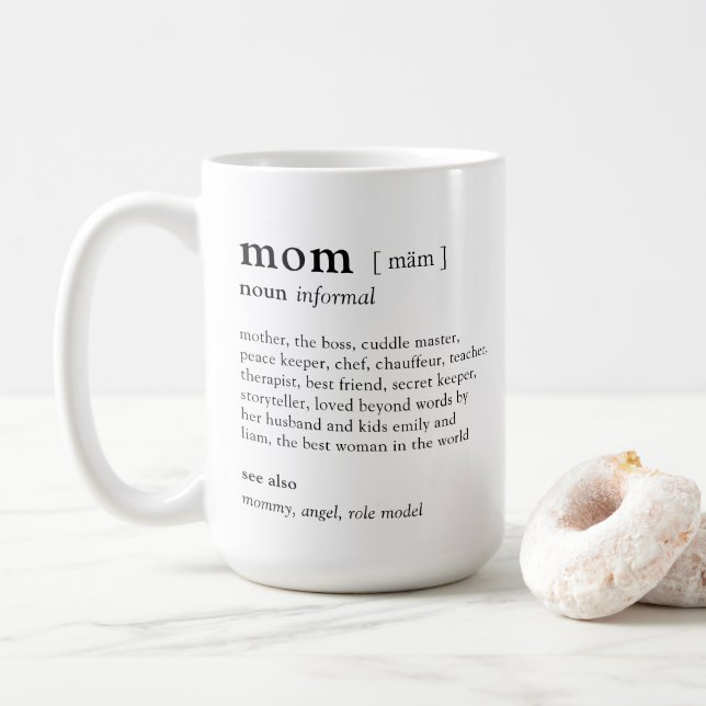 Caneca De Café Sua definição de Mãe Personalizada Mug de Foto (Com Donut)