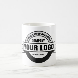 Caneca De Café Sua empresa de logotipo