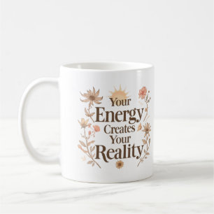 Caneca De Café Sua Energia Cria a Realidade Inspiração