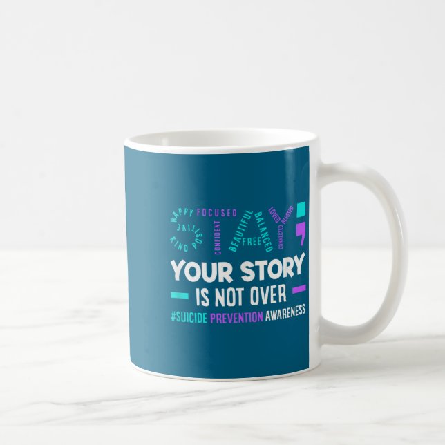 Caneca De Café Sua História Não Terminou Conscientização sobre Pr (Direita)