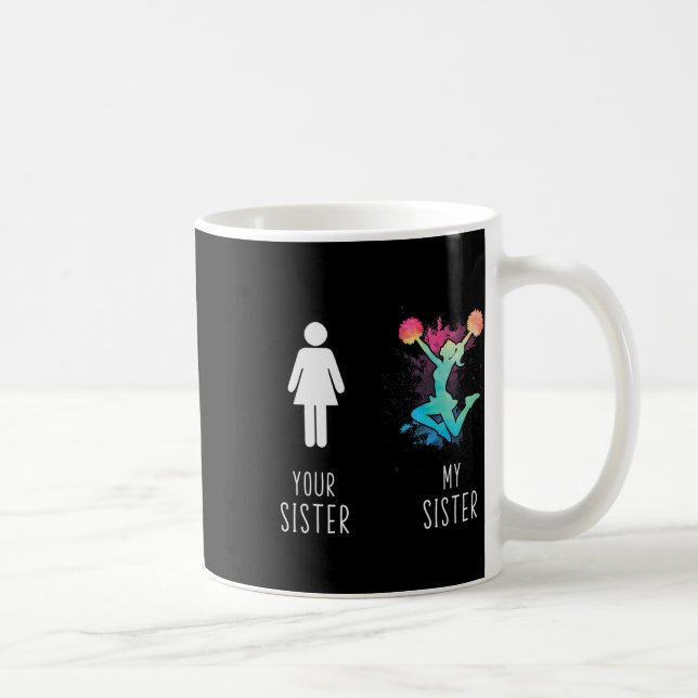 Caneca De Café Sua irmã comparada à minha irmã líder de torcida o (Direita)