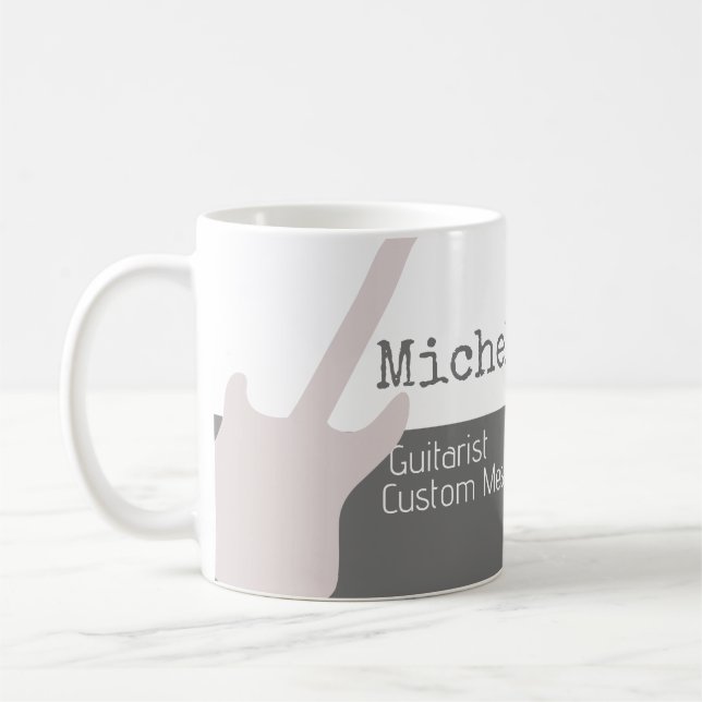 Caneca De Café sua meia-cinza profissional (guitarrista) metade b (Esquerda)