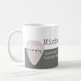 Caneca De Café sua meia-cinza profissional (guitarrista) metade b