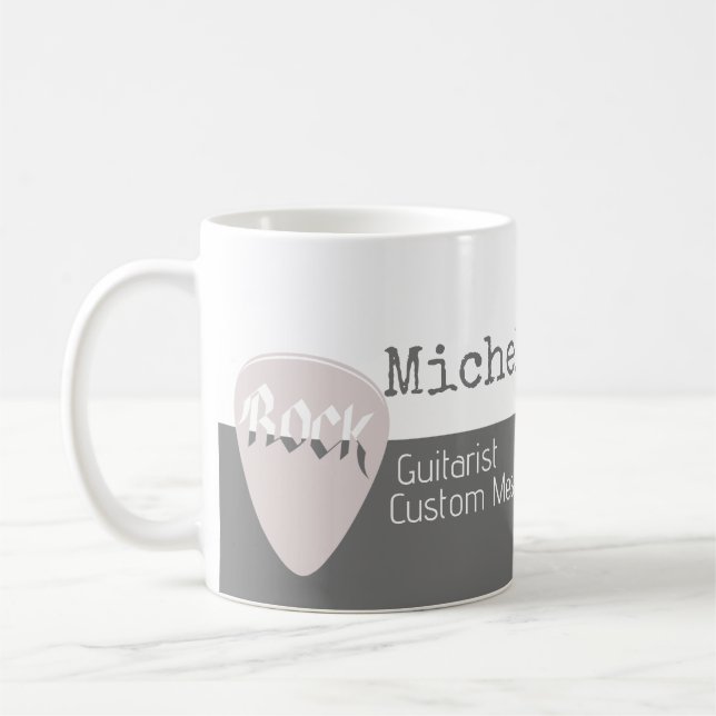 Caneca De Café sua meia-cinza profissional (guitarrista) metade b (Esquerda)
