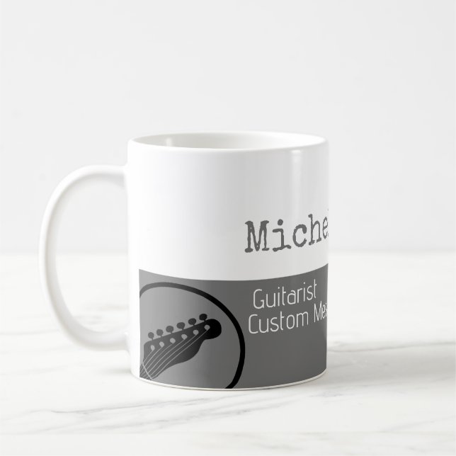 Caneca De Café sua meia-cinza profissional (guitarrista) metade b (Esquerda)