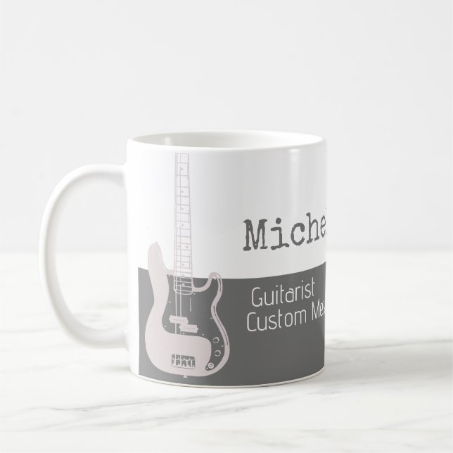 Caneca De Café sua meia-cinza profissional (guitarrista) metade b (Esquerda)
