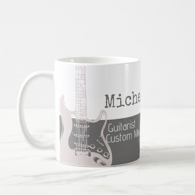 Caneca De Café sua meia-cinza profissional (guitarrista) metade b (Esquerda)
