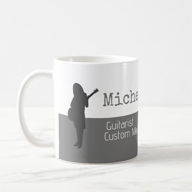 Caneca De Café sua meia-cinza profissional (guitarrista) metade b (Esquerda)