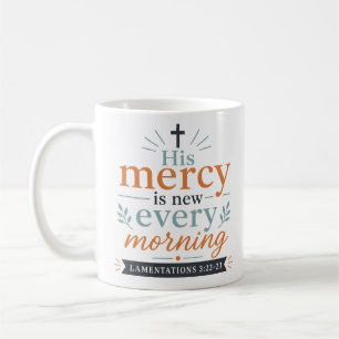 Caneca De Café Sua Misericórdia é Nova Todas as Manhãs Citação de