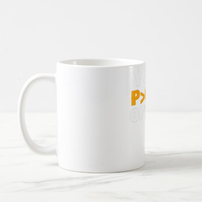 Caneca De Café Sua opinião é estatisticamente insignificante (Esquerda)