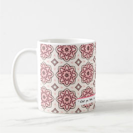 Caneca De Café Sua opinião não é minha realidade | padrão ROSA