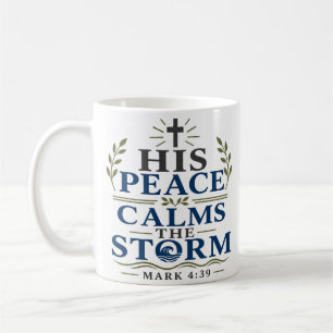 Caneca De Café Sua Paz Acalma A Tempestade Citação Da Fé Cristã