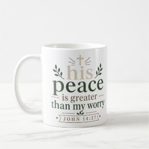 Caneca De Café Sua Paz É Maior Que Minha Preocupação Citação Bíbl