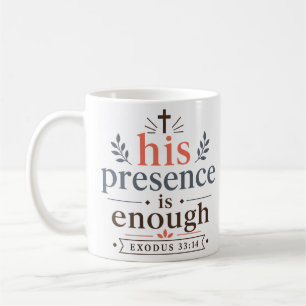 Caneca De Café Sua Presença É Suficiente Versículo Bíblico Inspir