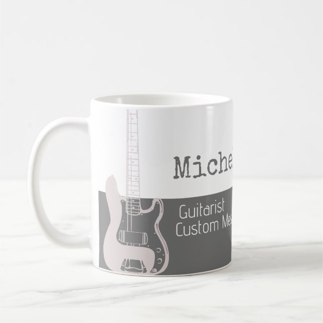 Caneca De Café sua profissional (guitarrista) meia-cinza meia-bra (Esquerda)