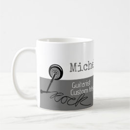Caneca De Café sua profissional (guitarrista) metade-cinza metade