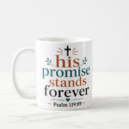 Caneca De Café Sua Promessa Fica Para Sempre Versículo Bíblico Cr