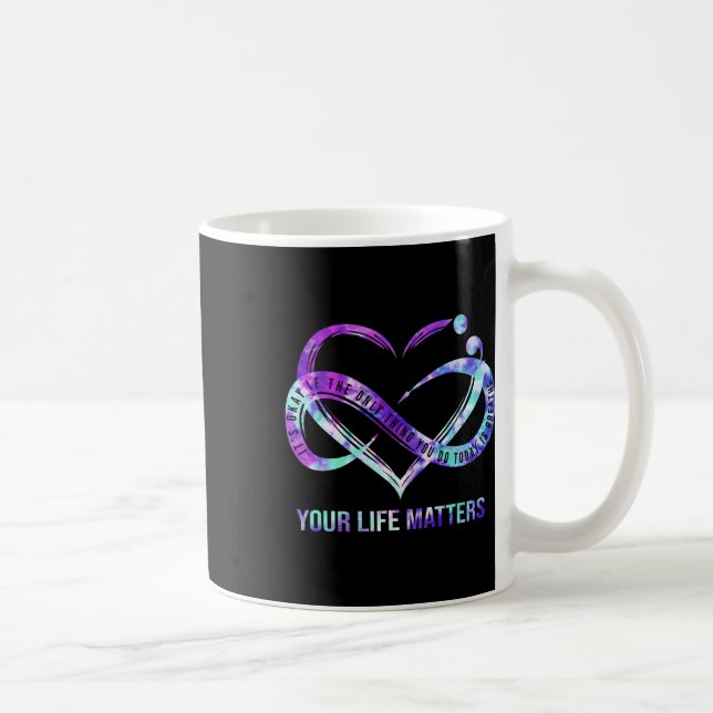 Caneca De Café Sua Vida Problemática Prevenção Suicida De Semicol (Direita)