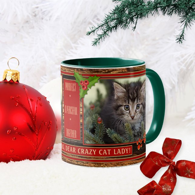 Caneca De Café Suas Fotos, Gato De Natal (Criador carregado)