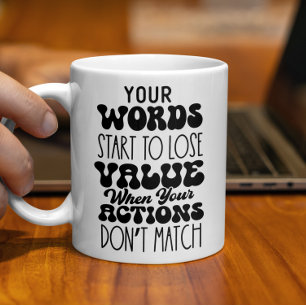 Caneca De Café Suas Palavras Amantes de Café Motivacional Present
