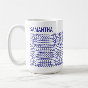 Caneca De Café Suas Próprias Palavras & Nome Mensagem Oculta Pers