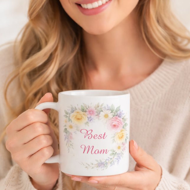 Caneca De Café Suaves Flores para a Mamãe (Criador carregado)