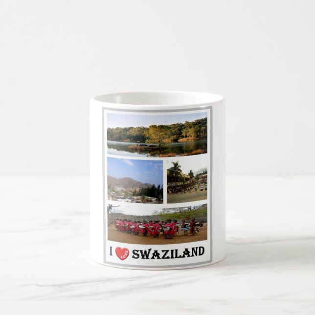Caneca De Café Suazilândia - Eu Amo - (Centro)