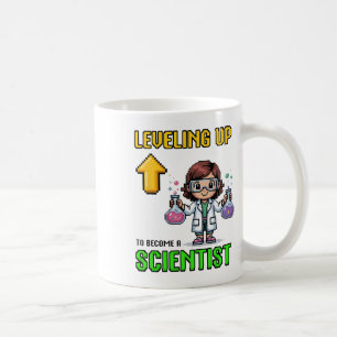 Caneca De Café Subindo de Nível Cientista Ck Para a Escola Gamer